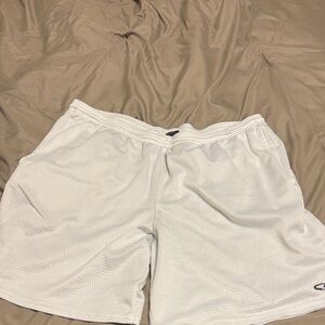 Champion Men's White Mesh Athletic Shorts
